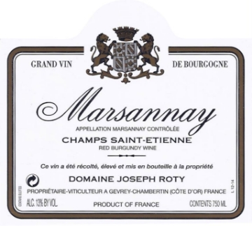 2019 Joseph Roty - Marsannay Champs St. Etienne (pre arrival)