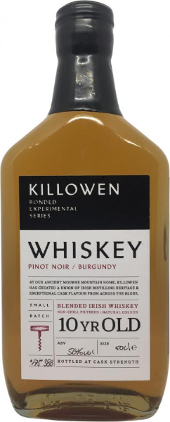 Killowen 10 yr Burgundy Pinot Noir Cask Whiskey 375ml