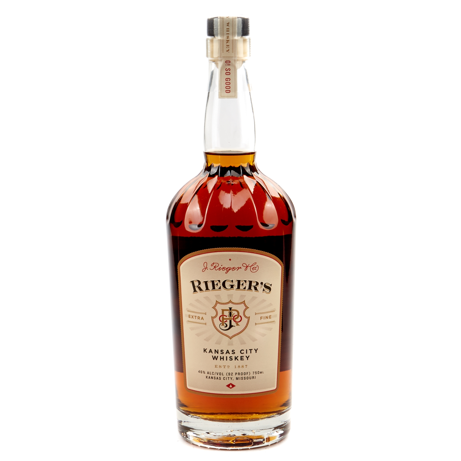 J. Rieger Kansas City Whiskey 750ml. MacArthur Beverages