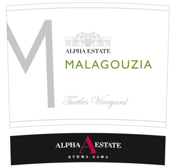 Alpha Estate Malagouzia Turtles Vineyard label