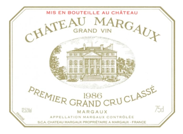 Picture of 1986 Chateau Margaux - Margaux