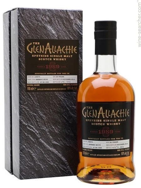Picture of Glenallachie 1989  29 yr Single Cask No 2510 Sherry Butt Whiskey 750ml
