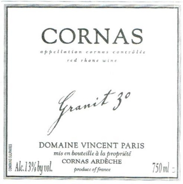 Picture of 2020 Paris, Vincent - Cornas Granit 30