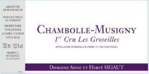 Picture of 2020 Domaine Sigaut - Chambolle Musigny Groseilles (pre arrival)
