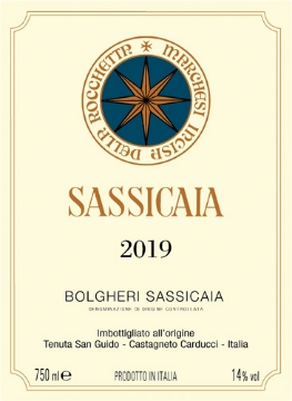 Picture of 2019 Tenuta San Guido - Bolgheri Sassicaia Super Tuscan