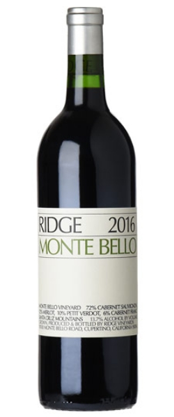 Picture of 2016 Ridge - Cabernet Sauvignon Meritage Santa Cruz Mountains Monte Bello