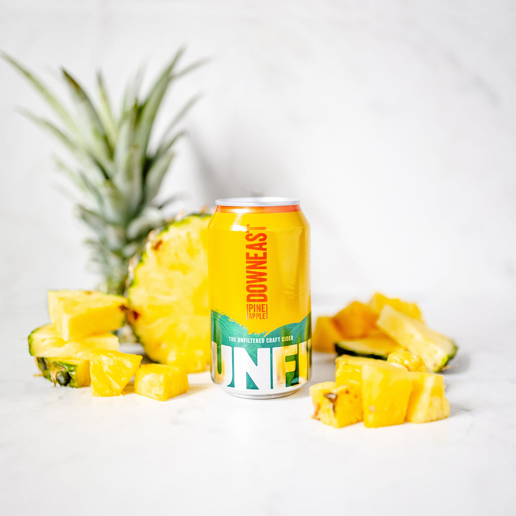 Downeast Pineapple Unfiltered Cider 4pk. MacArthur Beverages
