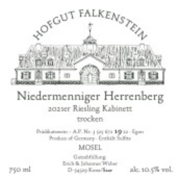 Picture of 2021 Hofgut Falkenstein - Niedermenniger Herrenberg Kabinett Trocken #19 Egon
