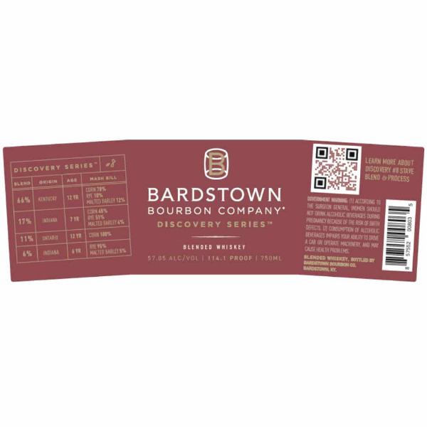 Picture of Bardstown Discovery Series #8 Bourbon Whiskey 750ml