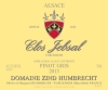 Zind-Humbrecht Pinot Gris Clos Jebsal Indice 5 label