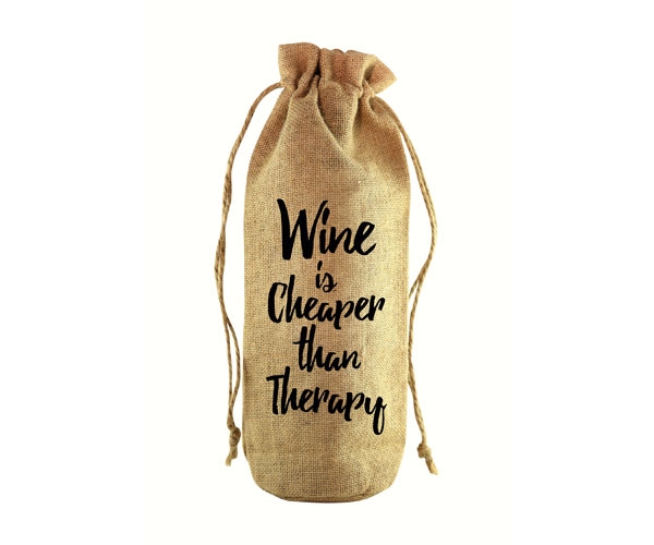 Picture of Gift Bag - Wine is cheaper than therapy