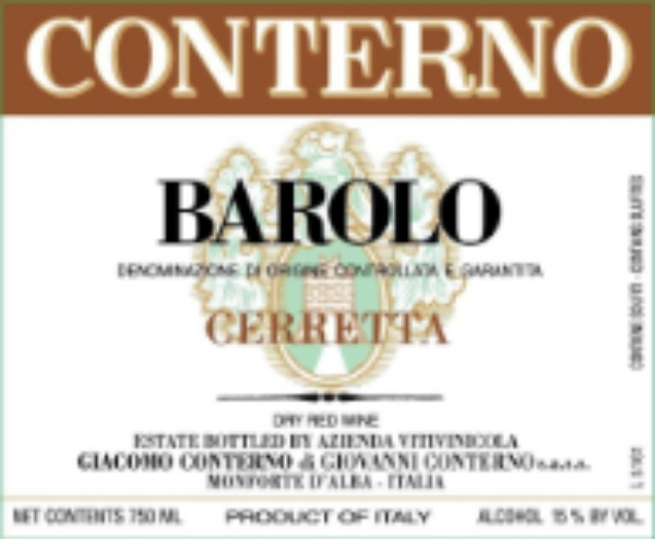 Picture of 2018 Conterno, Giacomo - Barolo Cerretta