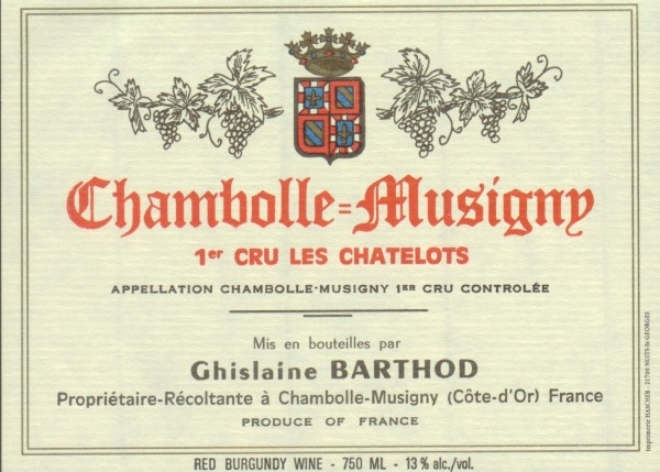 Picture of 2017 Ghislaine Barthod - Chambolle Musigny Chatelots (pre arrival)