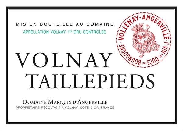 Marquis d'Angerville Volnay Tallepieds label