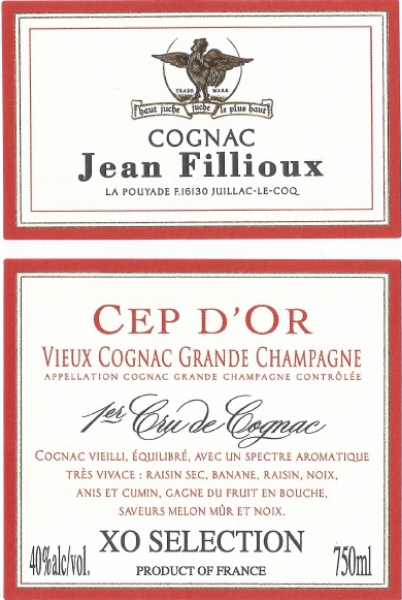 Picture of Jean Fillioux Cep D'Or (1er Cru) XO Selection Cognac 750ml