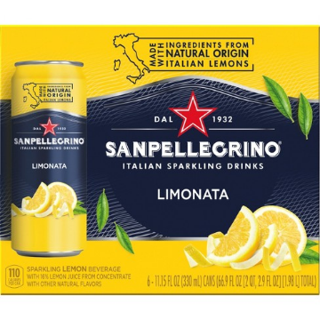 Picture of San Pellegrino Sparkling Limonata(Lemon) 6pk