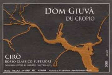 Picture of 2016 Du Cropio - Ciro Rosso Classico Dom Giuva
