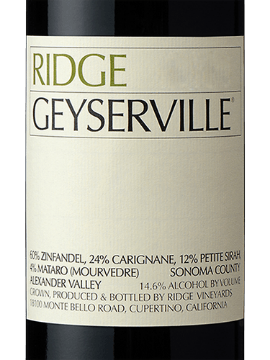 Picture of 2021 Ridge -  Alexander Valley Geyserville Red