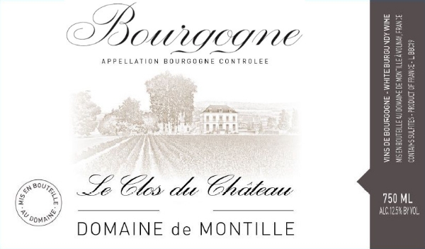 de Montille Bourgogne Blanc Clos du Chateau label