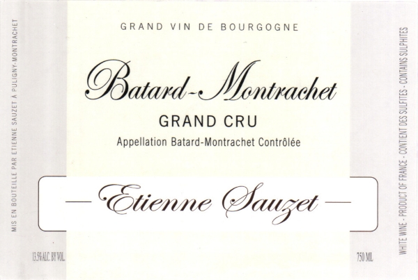 Etienne Sauzet Batard Montrachet label