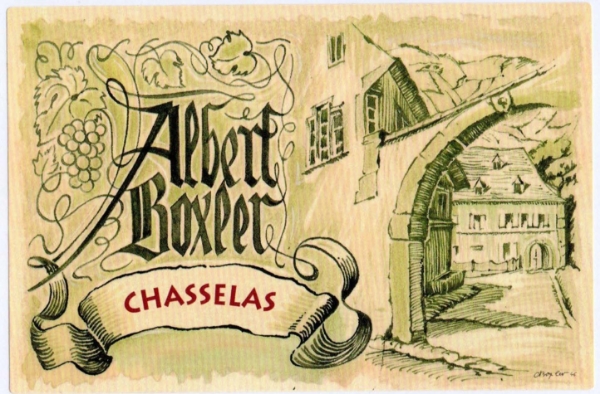 Albert Boxler Chasselas label