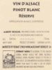 Albert Boxler Pinot Blanc Reserve back label