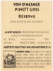 Albert Boxler Pinot Gris Reserve back label