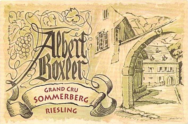 Albert Boxler Riesling Grand Cru Sommerberg Eckberg label