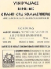 Albert Boxler Riesling Grand Cru Sommerberg Eckberg back label