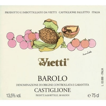 Picture of 2019 Vietti - Barolo Castiglione HALF BOTTLE