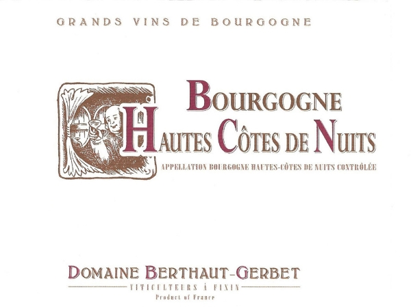 Berthaut-Gerbet Bourgogne Hautes Cotes de Nuits label