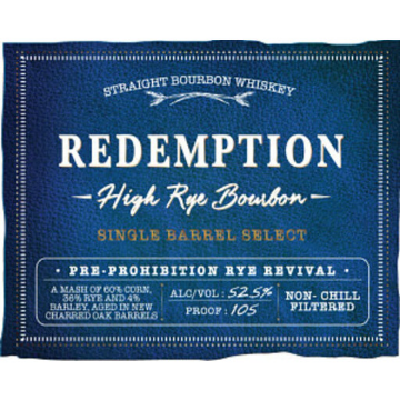 Picture of Redemption Single Barrel High Rye Bourbon Whiskey 750ml
