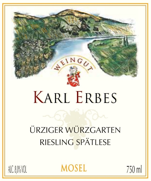 Karl Erbes Urziger Wurzgarten Spatlese label