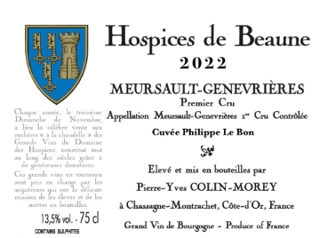 Hospice de Beaune Colin-Morey Meursault Genevrieres Phillipe Le Bon label