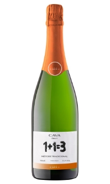 1+1=3 Cava bottle