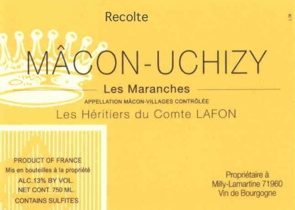 Picture of 2022 Comte Lafon - Macon Uchizy Les Maranches (PRE ARRIVAL)