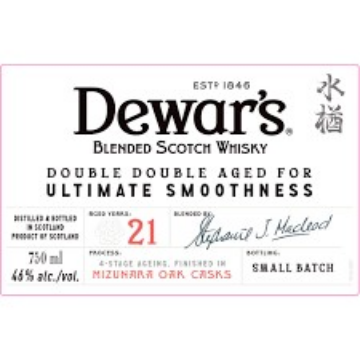 Picture of Dewar's Double Double 21 yr Mizunara Oak Cask Scotch Whiskey 750ml