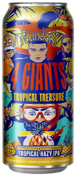 Picture of Founders - 4 Giants Tropical Treasure Hazy IPA 4pk