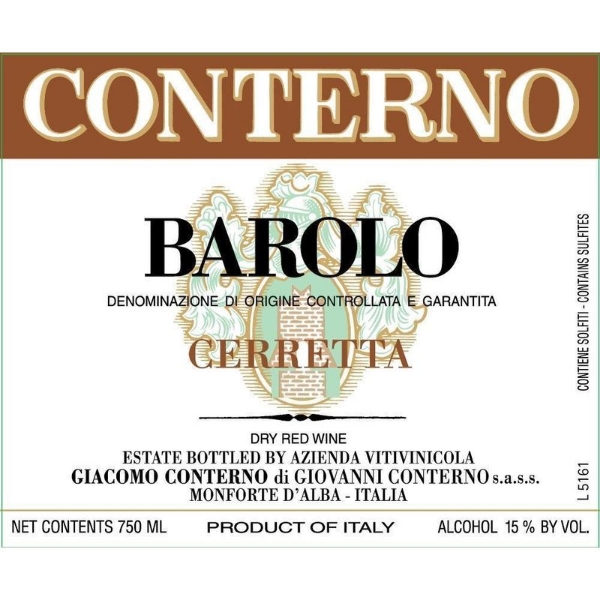 Picture of 2019 Conterno, Giacomo - Barolo Cerretta