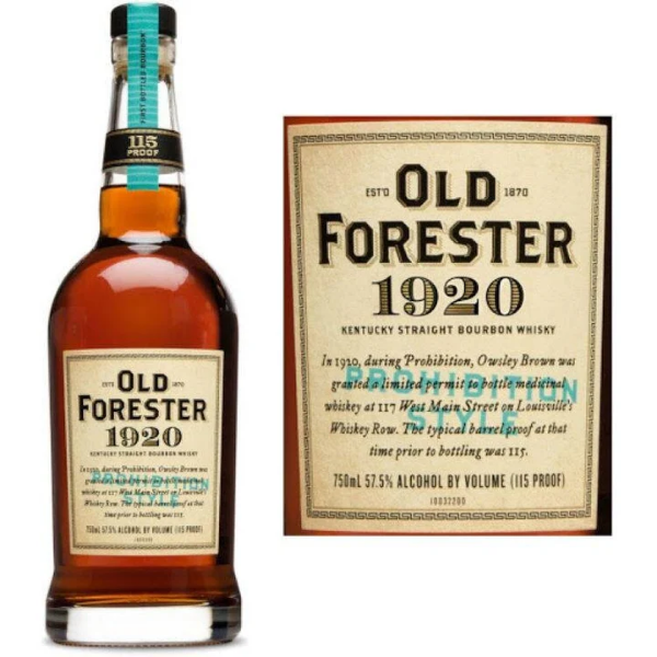 Picture of Old Forester 1920 Prohibition Style Bourbon Whiskey 375ml