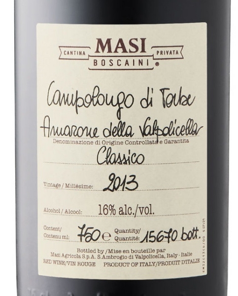 Picture of 2013 Masi - Amarone della Valpolicella DOCG Classico Campolongo Torbe