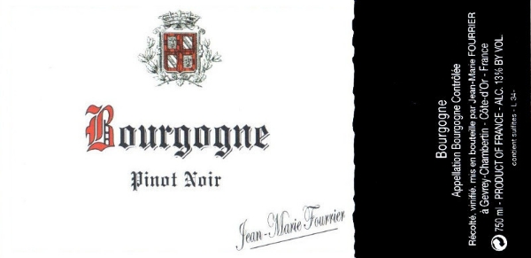 Jean-Marie Fourrier Bourgogne Rouge label