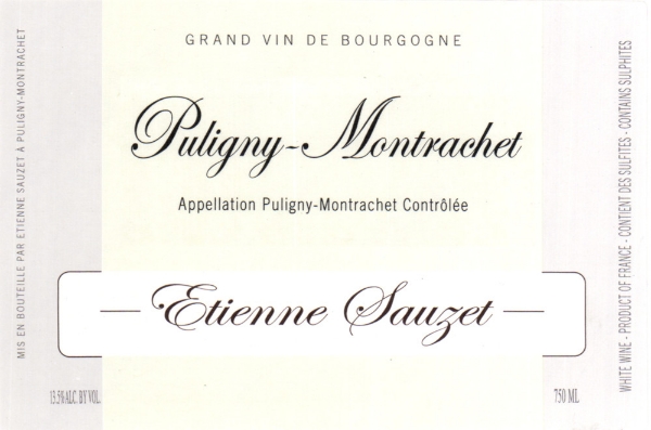 Etienne Sauzet Puligny-Montrachet label