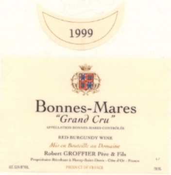 Picture of 1999 Robert Groffier Bonnes Mares