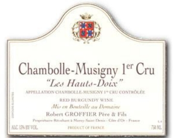 Picture of 1999 Robert Groffier Chambolle Musigny Hauts Doix