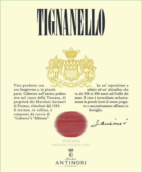 Picture of 2021 Antinori, Piero - Toscana Rosso IGT Tignanello Super Tuscan