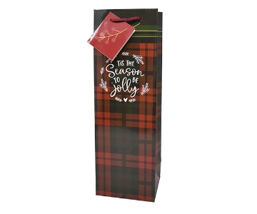 Gift Bag - Christmas Flannel-Tis the season to