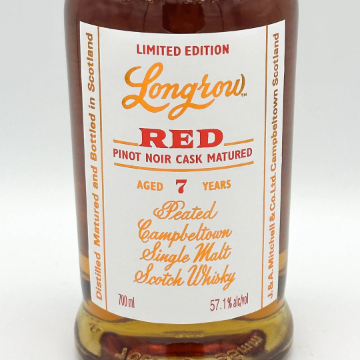 Picture of Longrow Red 7 yr Pinot Noir Cask Matured Whiskey 750ml