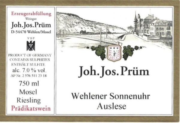 Picture of 2023 Prum, JJ - Wehlener Sonnenuhr Auslese HALF BOTTLE (375ml)