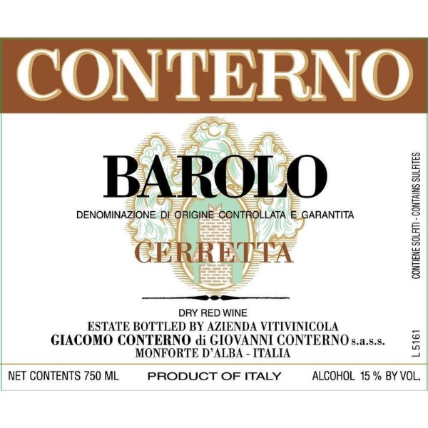 Picture of 2020 Conterno, Giacomo - Barolo Cerretta